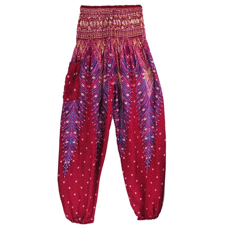Boho Printed Harem Pants pants - The Burner Shop
