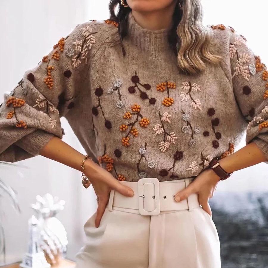 Boho Vintage Chic Knitted Sweater Sweaters - The Burner Shop