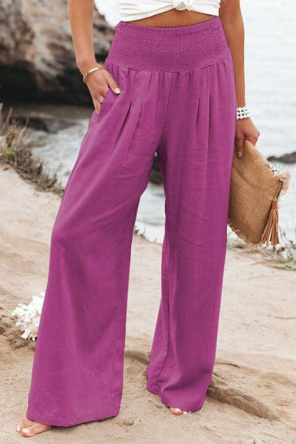 Boho Wide Leg Cotton Pants Pants - The Burner Shop