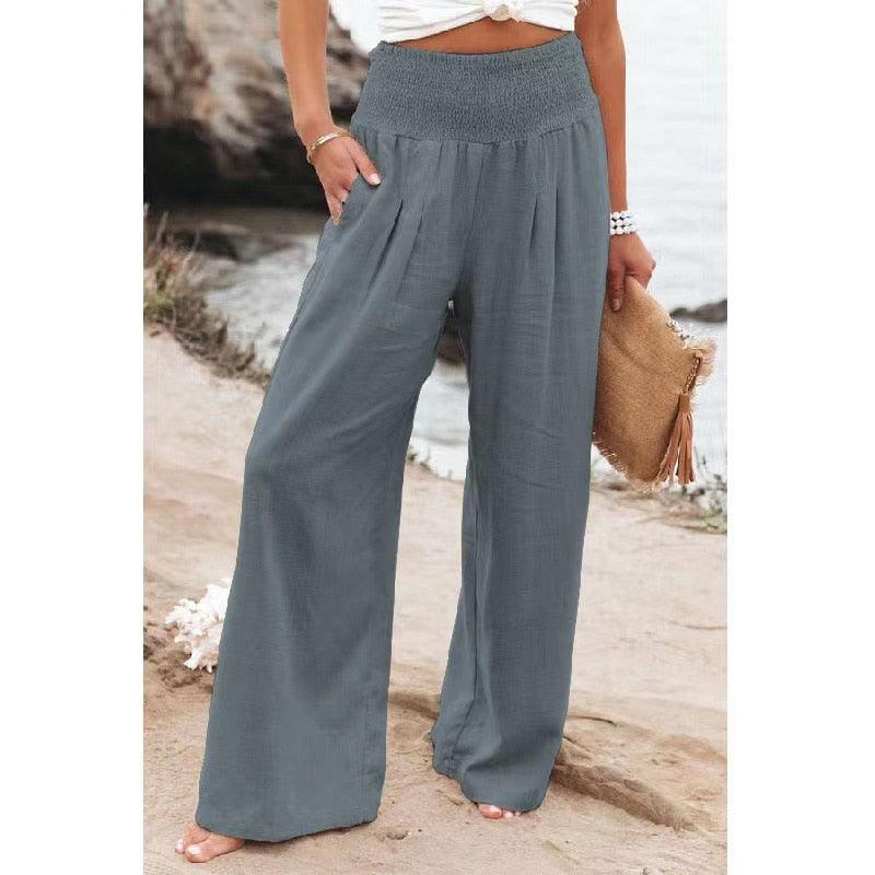 Boho Wide Leg Cotton Pants Pants - The Burner Shop