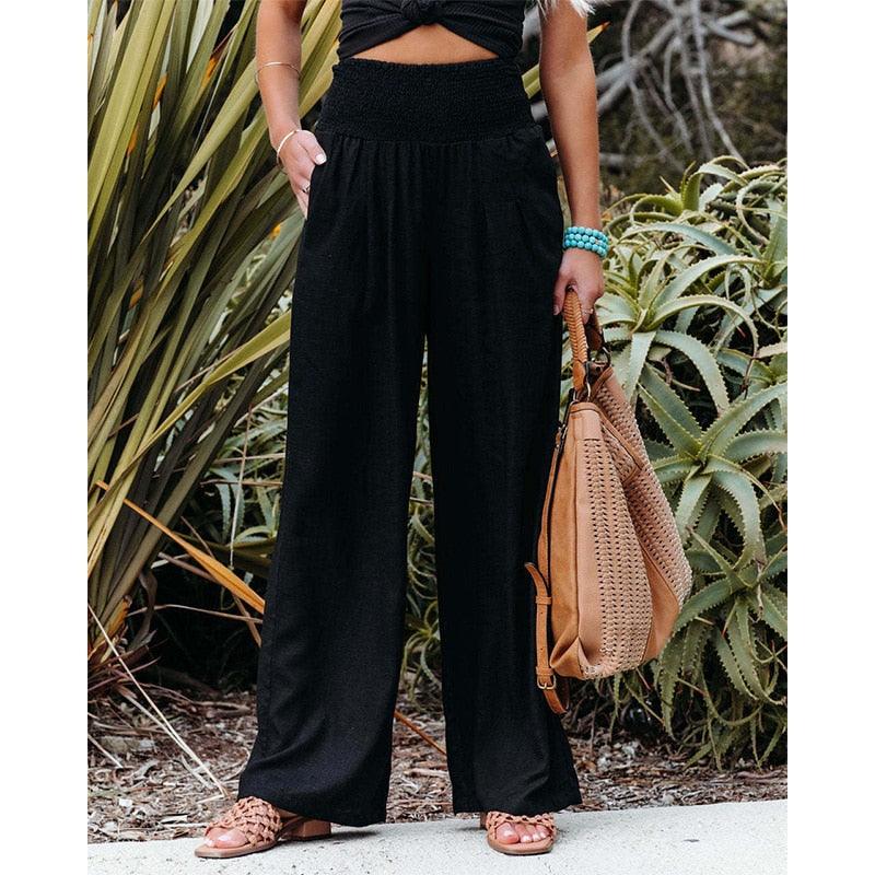 Boho Wide Leg Cotton Pants Pants - The Burner Shop