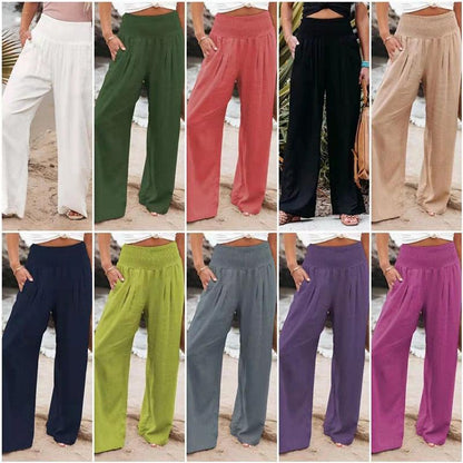 Boho Wide Leg Cotton Pants Pants - The Burner Shop