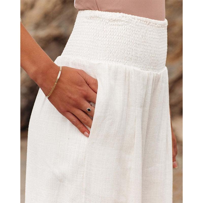 Boho Wide Leg Cotton Pants Pants - The Burner Shop