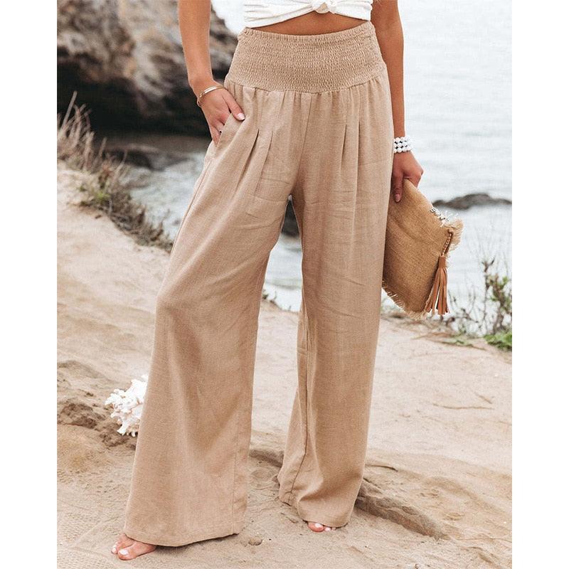 Boho Wide Leg Cotton Pants Pants - The Burner Shop