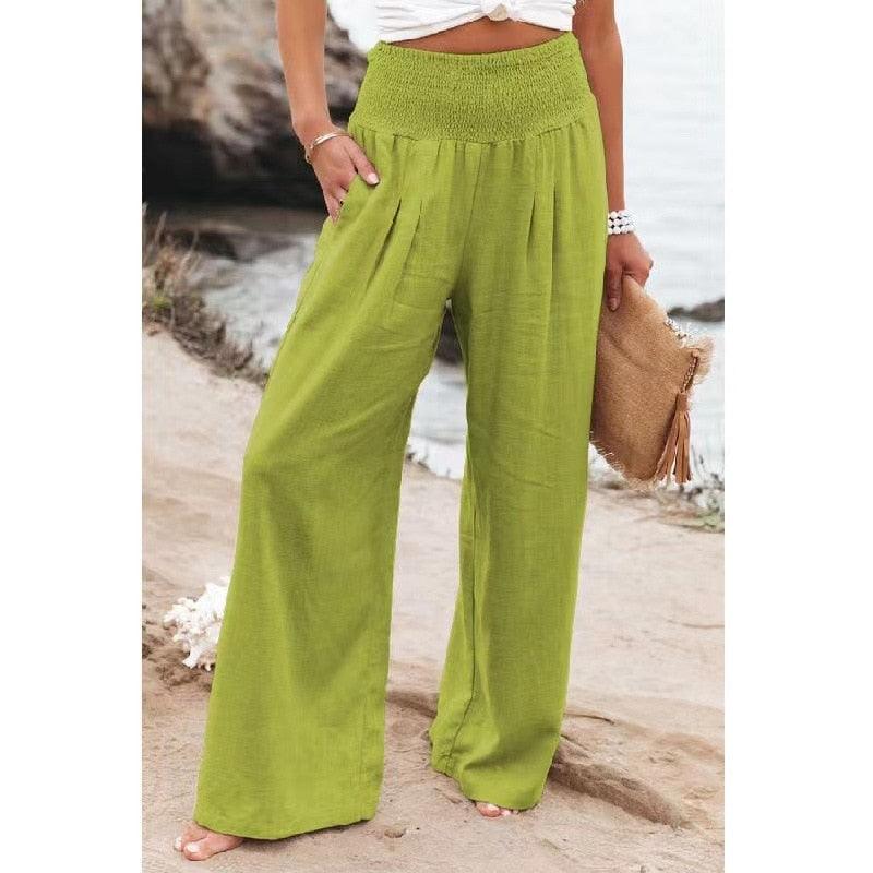 Boho Wide Leg Cotton Pants Pants - The Burner Shop