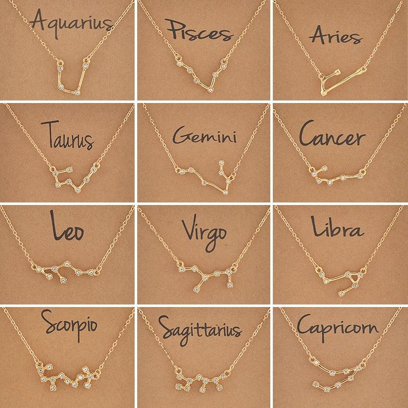 Boho Zodiac Sign Necklaces Necklaces - The Burner Shop