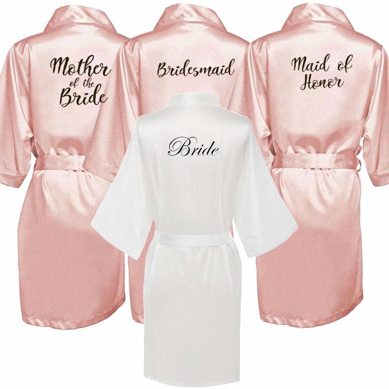 Bridal Shower Robes with Embroidery Robes - The Burner Shop