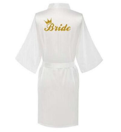 Bridal Shower Robes with Embroidery Robes - The Burner Shop
