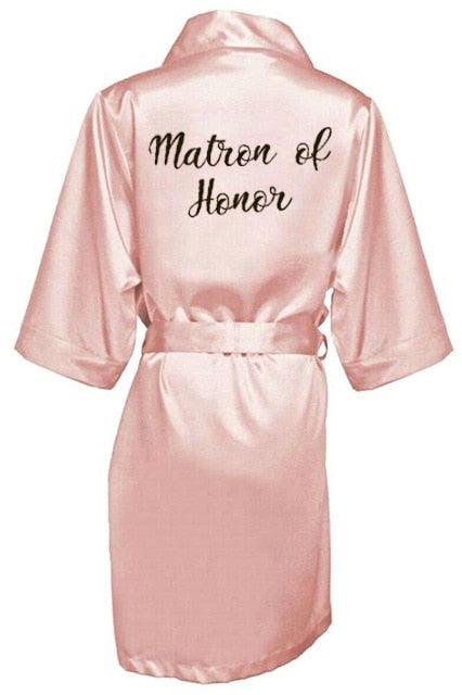 Bridal Shower Robes with Embroidery Robes - The Burner Shop