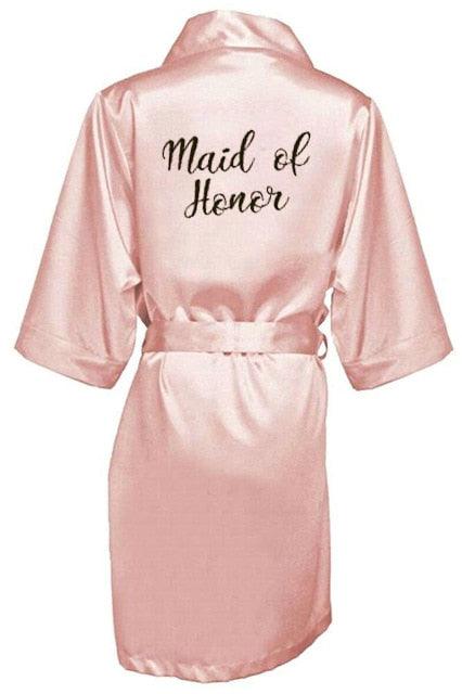 Bridal Shower Robes with Embroidery Robes - The Burner Shop
