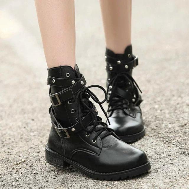 Buckle Military Combat Winter Boots Boots - The Burner Shop