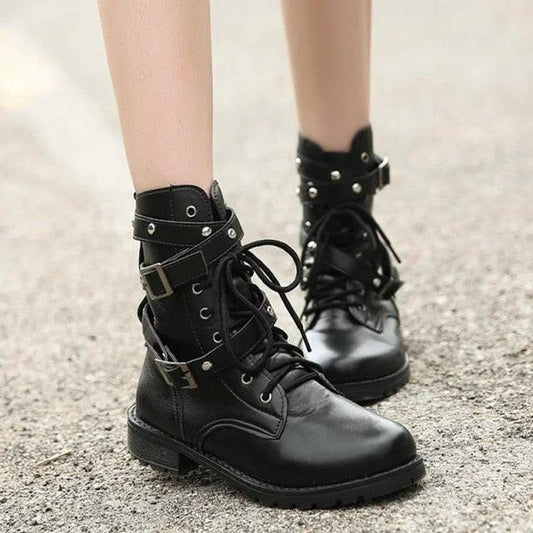 Buckle Military Combat Winter Boots Boots - The Burner Shop