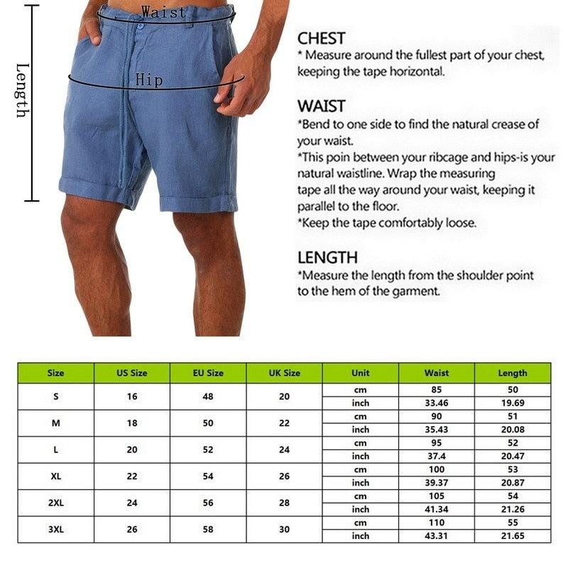 Casual Linen Shorts Shorts - The Burner Shop