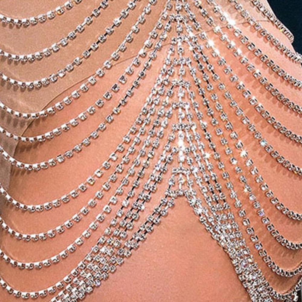 Chain Rhinestone Full Body Jewelry Body Jewelry - The Burner Shop