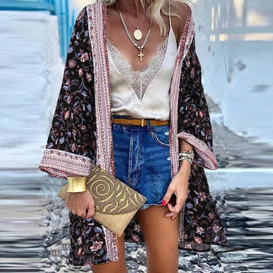 Chic Floral Kimono Kimonos - The Burner Shop