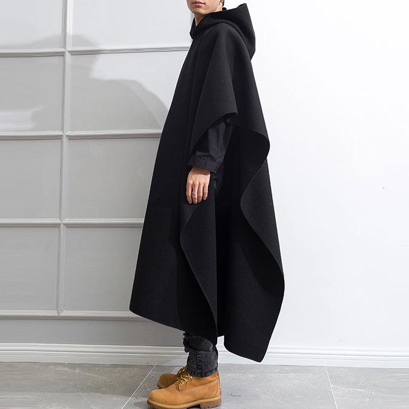 Chic Long Hooded Cloak Cloaks - The Burner Shop