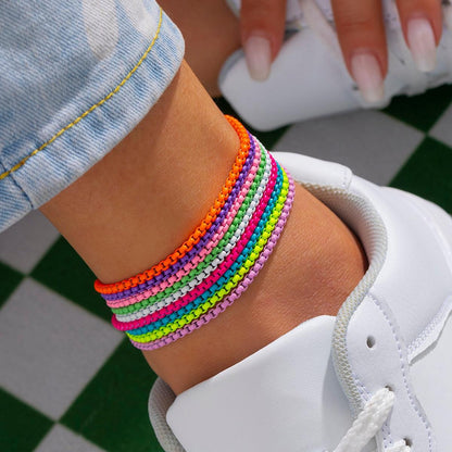 Colorful Iron Chain Anklet Bracelet Anklets - The Burner Shop