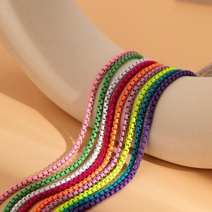 Colorful Iron Chain Anklet Bracelet Anklets - The Burner Shop