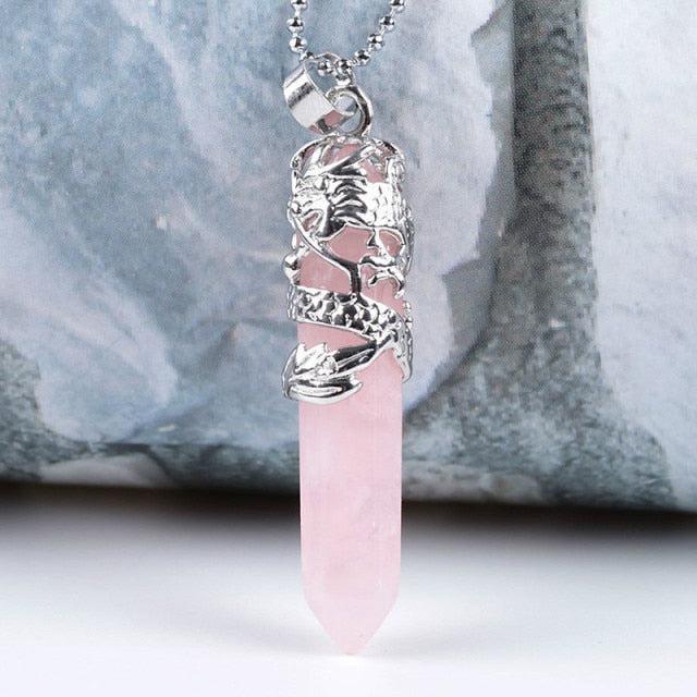 Copper Wire with Natural Stone Pendants Necklaces - The Burner Shop