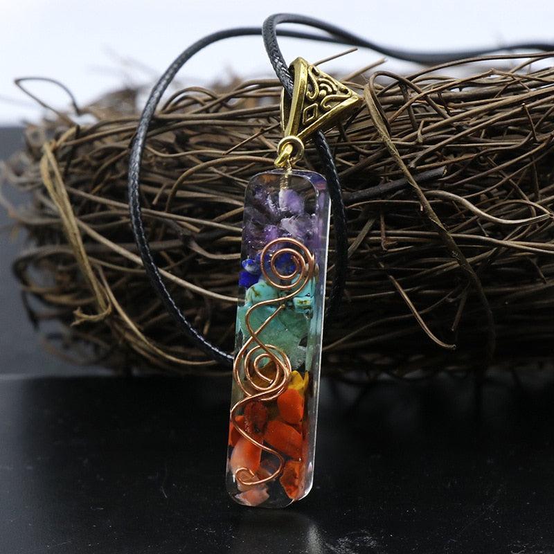 Copper Wire with Natural Stone Pendants Necklaces - The Burner Shop
