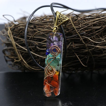 Copper Wire with Natural Stone Pendants Necklaces - The Burner Shop
