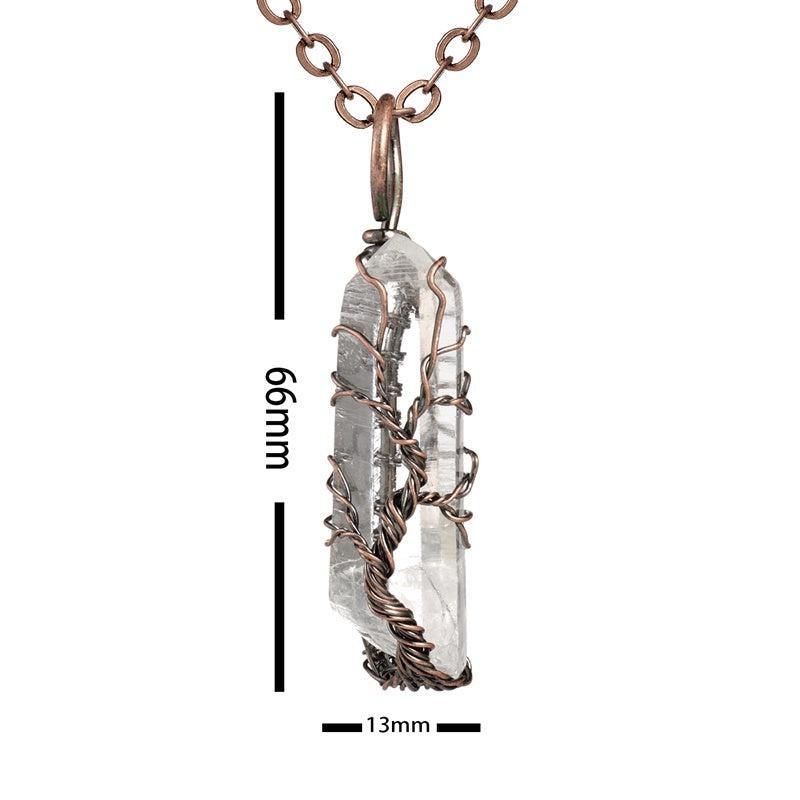 Copper Wire with Natural Stone Pendants Necklaces - The Burner Shop