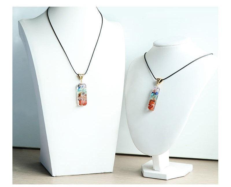 Copper Wire with Natural Stone Pendants Necklaces - The Burner Shop