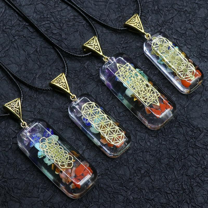 Copper Wire with Natural Stone Pendants Necklaces - The Burner Shop