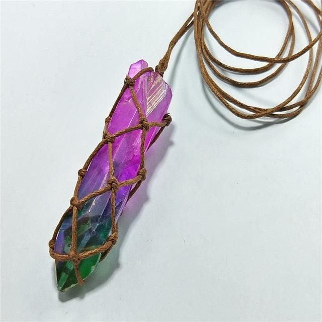 Copper Wire with Natural Stone Pendants Necklaces - The Burner Shop