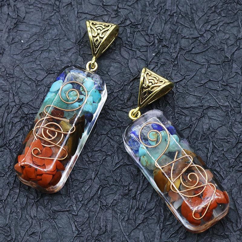 Copper Wire with Natural Stone Pendants Necklaces - The Burner Shop