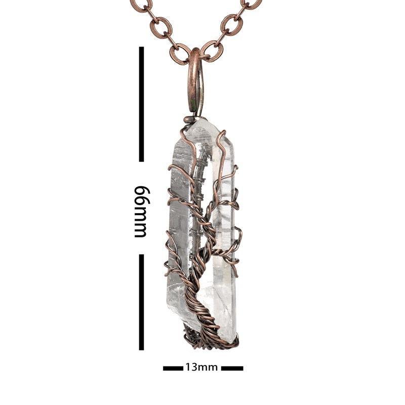 Copper Wire with Natural Stone Pendants Necklaces - The Burner Shop
