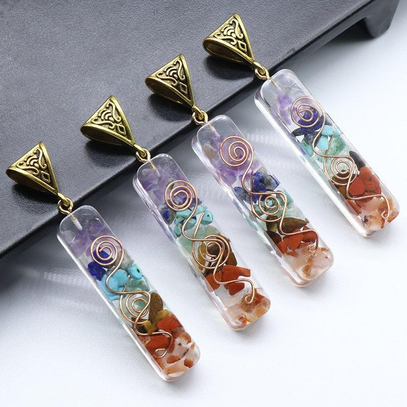 Copper Wire with Natural Stone Pendants Necklaces - The Burner Shop