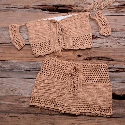 Crochet Boho Bikini Set Swimwear - The Burner Shop