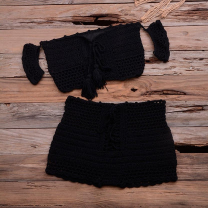 Crochet Boho Bikini Set Swimwear - The Burner Shop