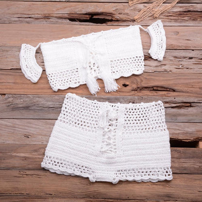 Crochet Boho Bikini Set Swimwear - The Burner Shop
