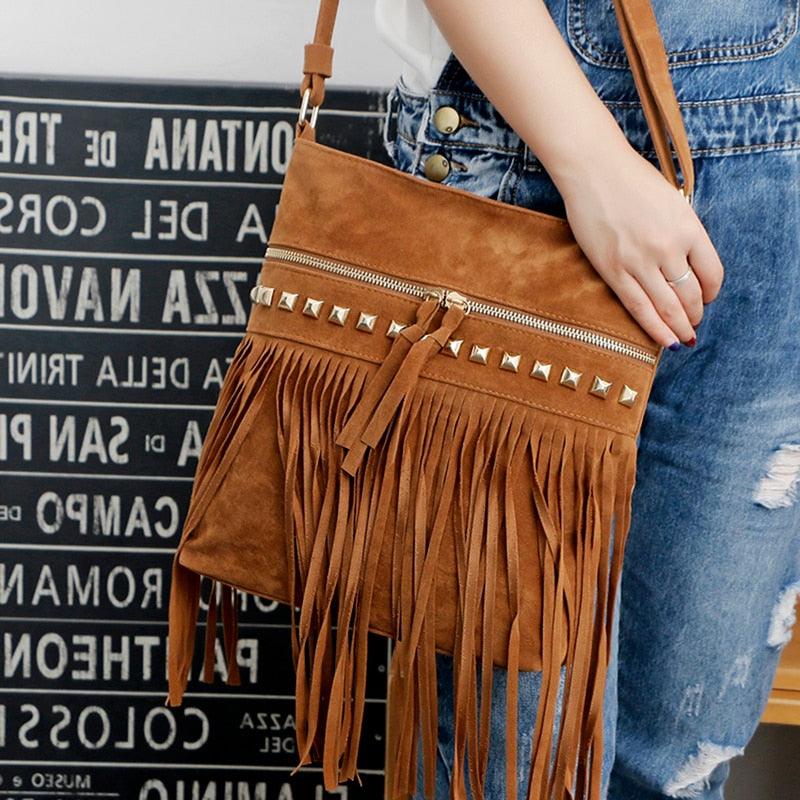 Crossbody Shoulder Bag with Tassels Bags - The Burner Shop