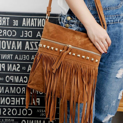 Crossbody Shoulder Bag with Tassels Bags - The Burner Shop