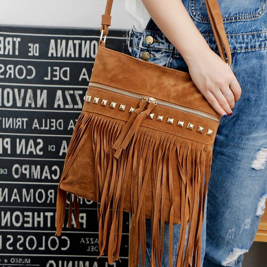 Crossbody Shoulder Bag with Tassels Bags - The Burner Shop