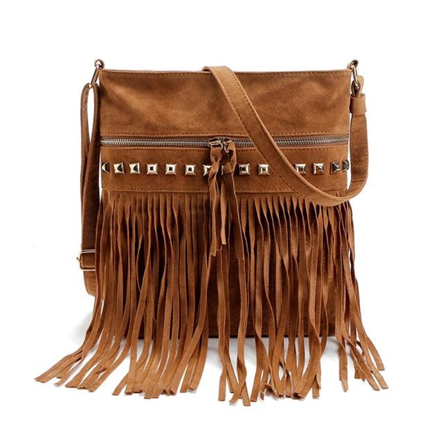 Crossbody Shoulder Bag with Tassels Bags - The Burner Shop