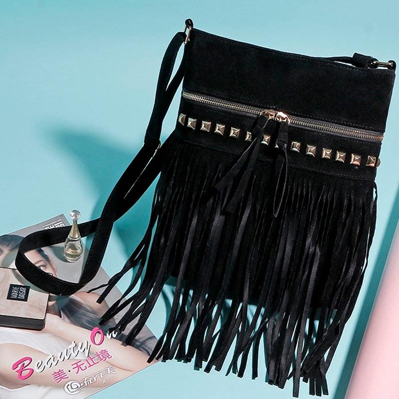 Crossbody Shoulder Bag with Tassels Bags - The Burner Shop