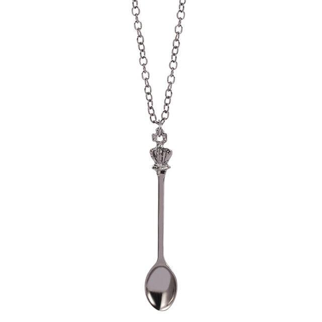 Crown Mini Tea Spoon Pendant Necklaces - The Burner Shop