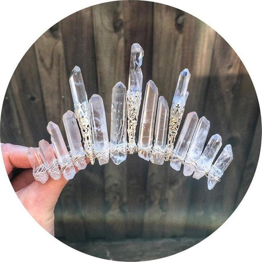 Crystal Spike Crown Headpiece Headbands - The Burner Shop