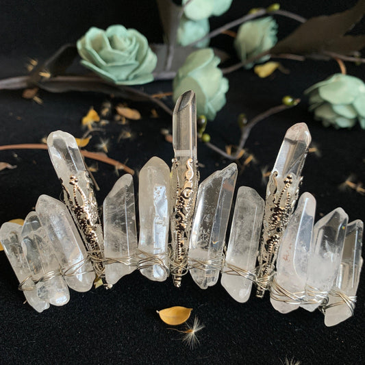 Crystal Spike Crown Headpiece Headbands - The Burner Shop