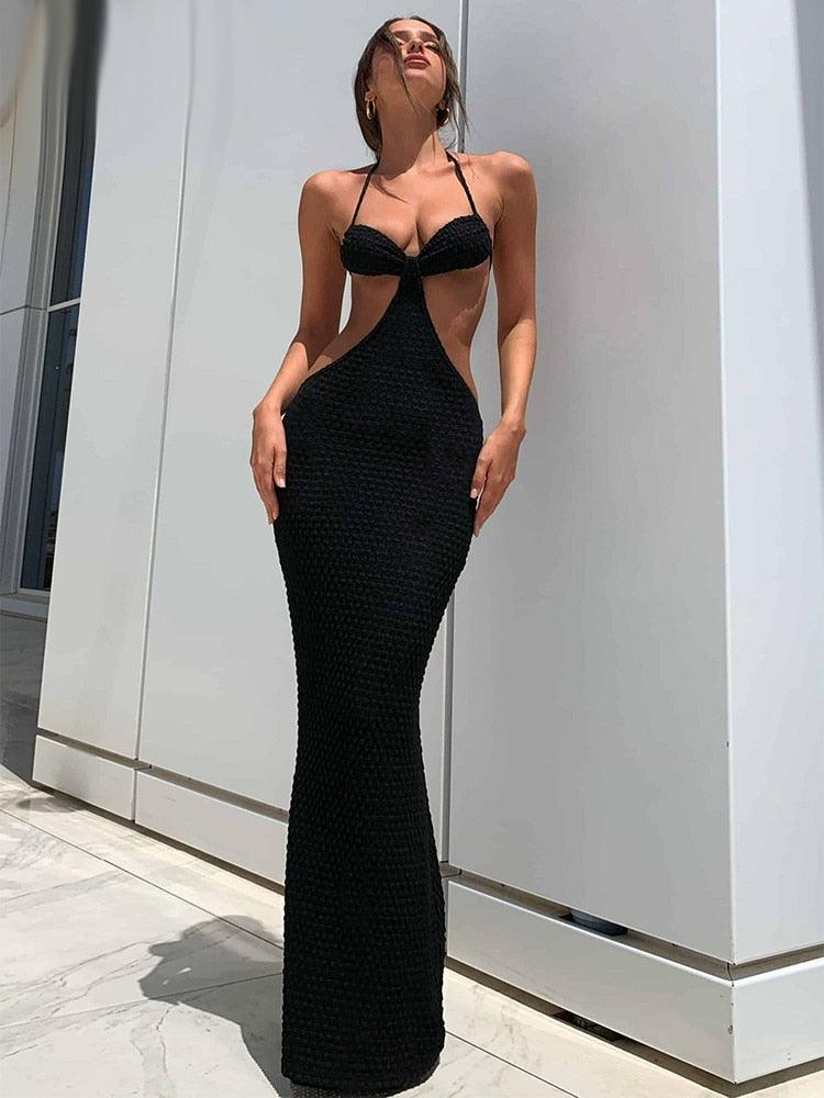 Cut Out Backless Long Dress Dresses - The Burner Shop