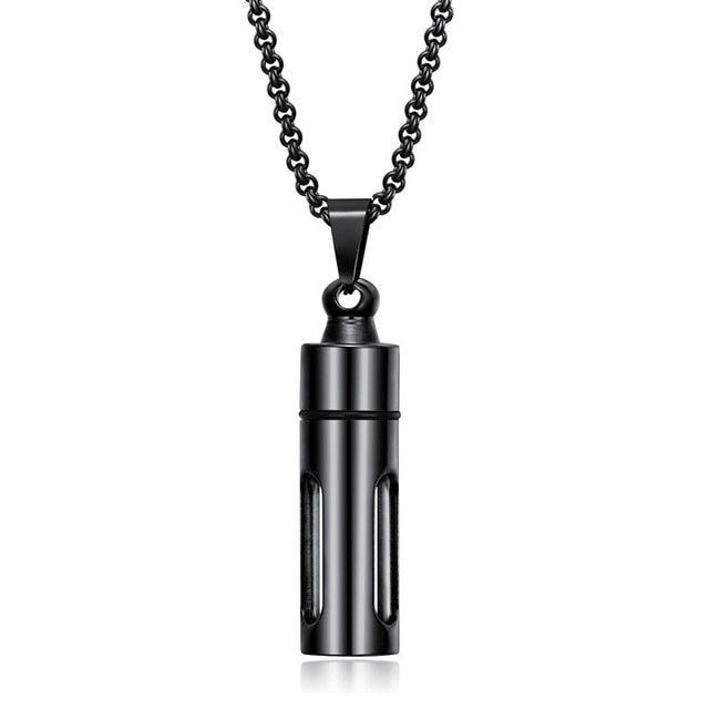 Cylinder Bottle Pendant Necklaces - The Burner Shop