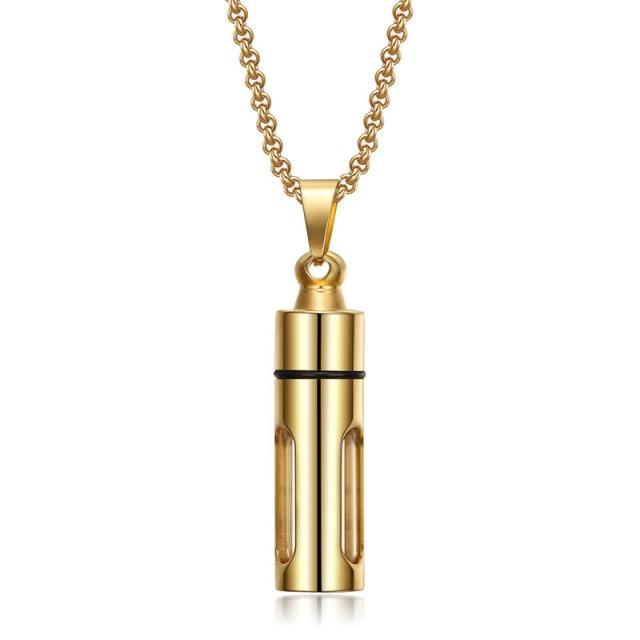 Cylinder Bottle Pendant Necklaces - The Burner Shop