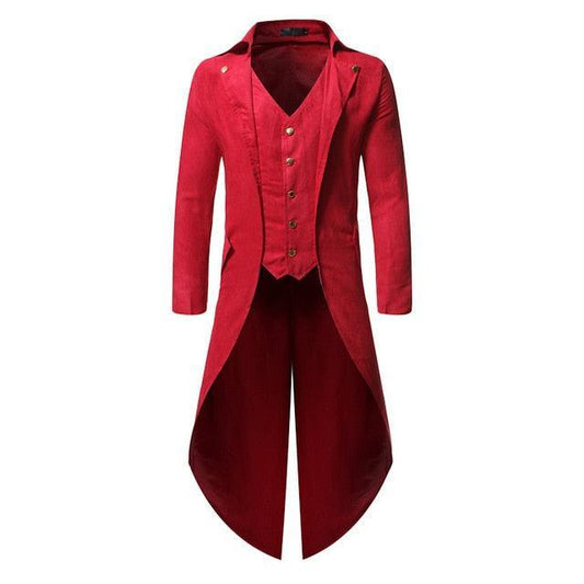 Dark Medieval Vintage Steampunk Tailcoat Costume Coats - The Burner Shop