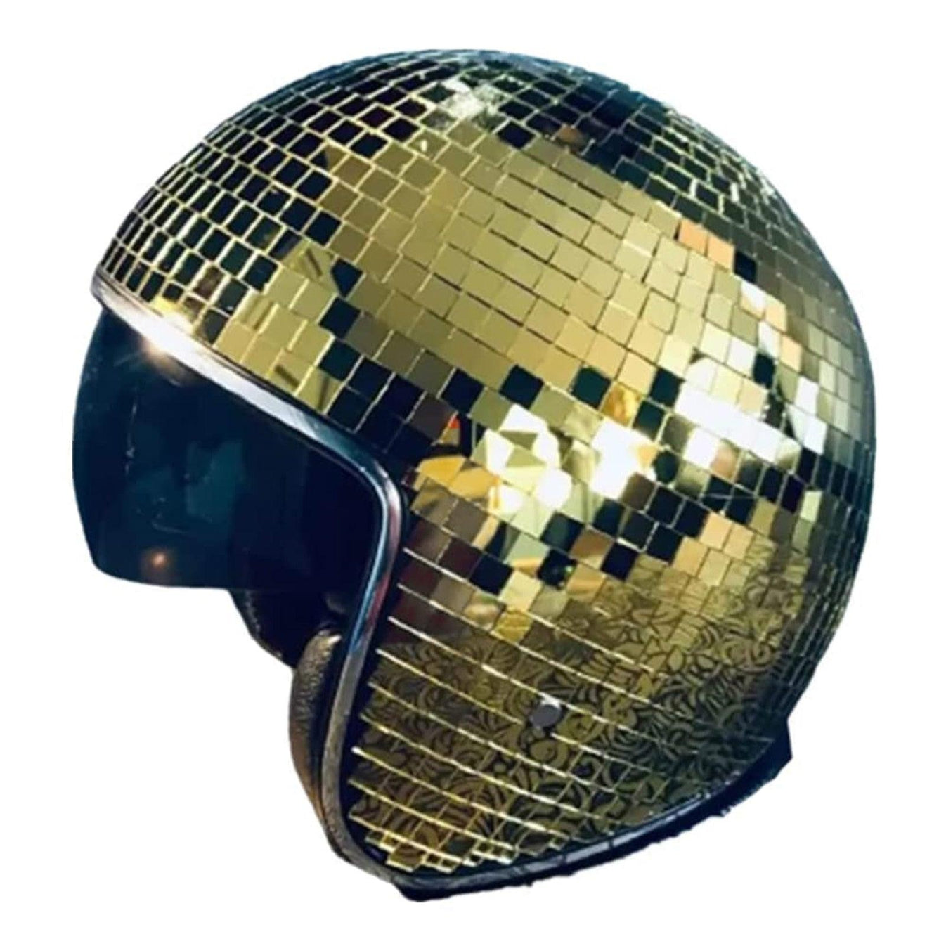Disco Ball Helmet with Retractable Visor The Burner Shop