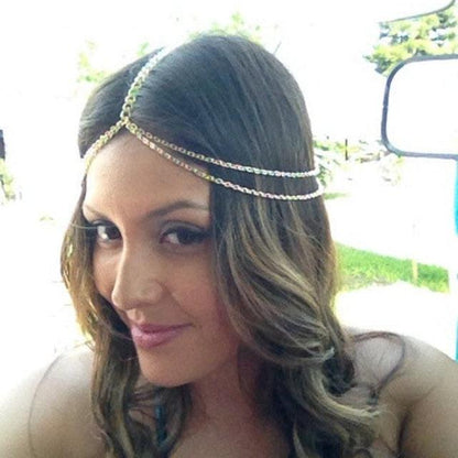 Draping Boho Head Chain Hair Accessories Headwear - The Burner Shop