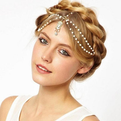 Draping Boho Head Chain Hair Accessories Headwear - The Burner Shop
